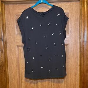 Women’s INC International Concepts Grey Embellished Blouse Medium